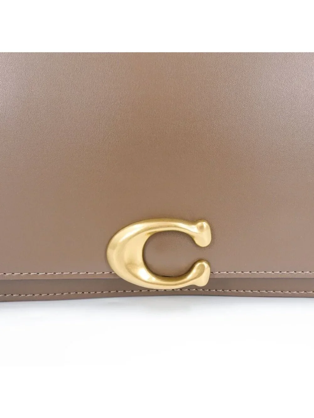 Coach Bandit Leather Shoulder Bag Dark Stone Gray OS